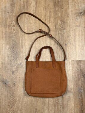 Madewell Small Transport Crossbody Bag Brown Leather Boho Chic Adjustable Strap